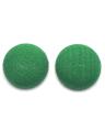 Women's Button Earrings - Dark Green. 