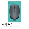 Logitech M170 Wireless Mouse, 2.4 GHz with USB Nano Receiver, Optical Tracking. 