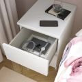 VTEC 2 Drawer White Bedside Cupboard / Chest table / Bedside Table / Console table / Drawer box / Drawer cupboard / Storage cupboard / Side Table / Modern Furniture. 