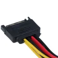 15Pin SATA male to double 4 pin molex female ide hdd power harddrive cable. 