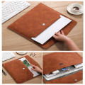 School Office Supplies Professional File Folder Filing Products Fashion Briefcase A4 Leather File Folder. 