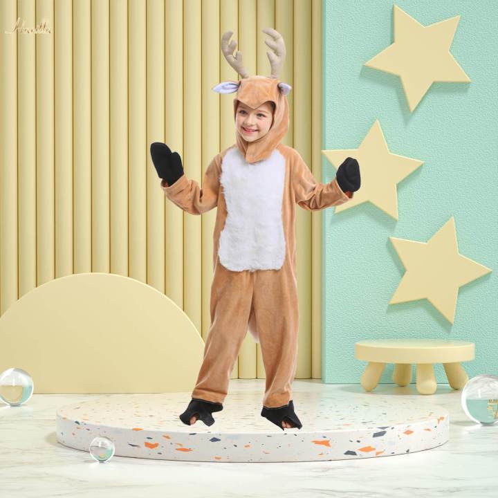 Christmas%20Costume%20Jumpsuit%20Reindeer%20Costume%20for%20Party%20Fancy%20Dress%20Cosplay%20130cm%20to%20140cm%20-%20Image%204
