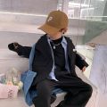 Letter P Embroidered Baby Baseball Cap for Girl Boy Summer Sunscreen Kids Hat Children Solid Color Hip Hop Hats 2-7Y. 
