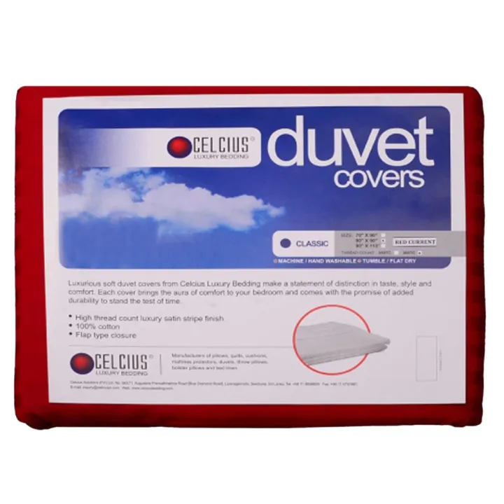 Celcius Duvet Cover (Classic Colour: Red Current) -70x90