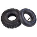 4.10-4 410-4 4.10/3.50-4 Inner Tube + Tire for Garden Rototiller Snow Blower Mowers Hand Truck Welbarrow Go Cart Kid. 