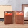 1088 Men's and Women's Genuine Crazy Horse Skin Head Layer Cow Leather Bag Wallet Pocket Simple Ultra thin Multi Card Space Large Capacity. 
