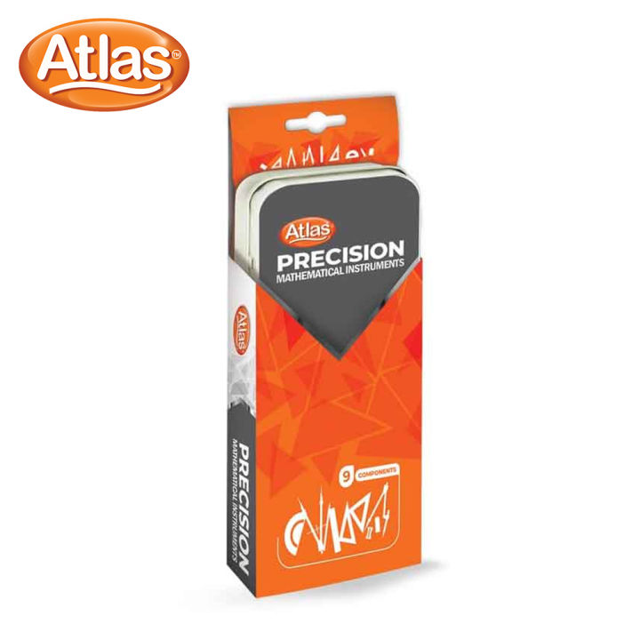 Atlas Precision Mathematical Instruments Box - 9 Components | Daraz.lk