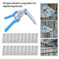 1 pc Hog Ring Plier and 600pcs M Clips Chicken Cage Welding Tools. 