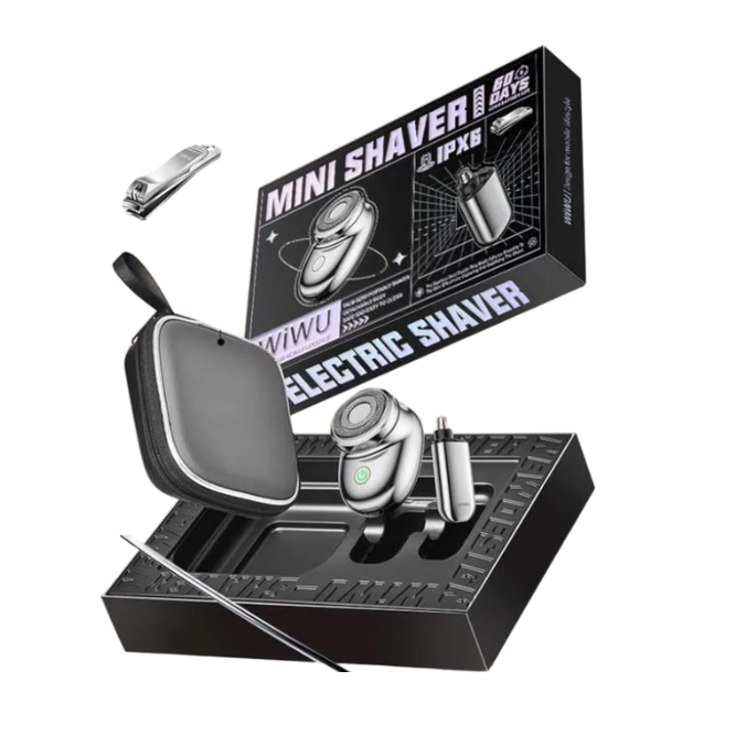 Wiwu SH006 Mini Electric Shaver Set - Silver