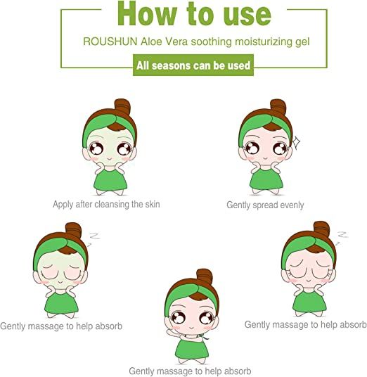 Roushun%2099%25%20Aloe%20Vera%20Soothing%20Moisturizing%20Gel%20300Ml%20-%20Image%204