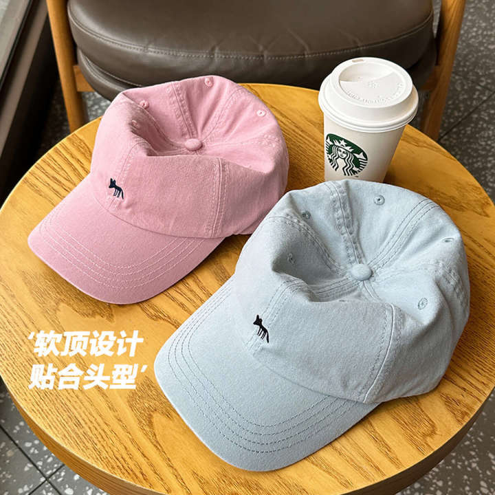 Korean%20Style%20Little%20Fox%20Embroidered%20Baseball%20Cap%20Women%20Spring%20Summer%20Versatile%20Wide%20Brim%20High-Quality%20Pure%20Cotton%20Soft%20Top%20Hat%20for%20Men%20-%20Image%204