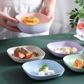 Square BPA Free Plastic Serving Plates 10Pcs Set Snacks and Salads Plate Set (Set of 10 Pcs) Colorful Snacks/Breakfast Plate with Stand. 