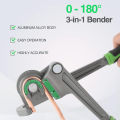 3 in 1 Pipe Bender Tool 180 Degrees Pipe Bending Tool for Display Case Maintenance. 