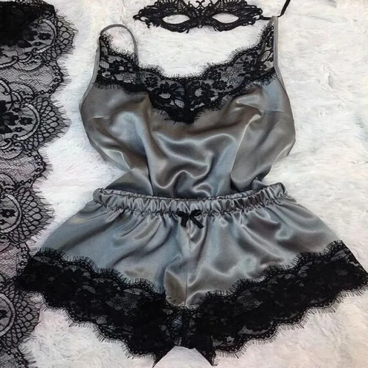 Women%20Sleepwear%20Lace%20Silk%20Satin%20Night%20Dress%20Sleeveless%20Nighties%20V-neck%20Nightgown%20Plus%20Size%20Nightwear%20-%20Image%203