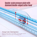 HXSJ Kw-Trio 2-In-1 Desktop Paper Cutter Foldable Craft Paper Trimmer 12.2 Inch Cutting Length With Straight Edge Cutter Fold Line Function Scale Design Office Home Stationery For Paper Laminated Photos Pictures Cards Scrapbooking Tool. 