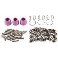 46PCS for -55 -60 WSD-60 Plasma Cutter Consumables Kit Plasma Cutting Torch Tip Nozzles Electrodes Shield Cap 1.0mm. 