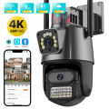 4K Dual Screen PTZ WiFi Camera Dual lens IR Color Night Vision Outdoor Security IP Camera CCTV Surveillance Onvif Cam ICSEE. 