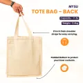 MYSU Heavy Duty Brown Eco Friendly Large Canvas Tote Bag with Zipper - 14.5 inches (L) * 3 inches (W) * 16 inches (H) - Holds up to 15kg. 