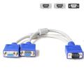 Poplikdfr VGA Monitor Y-Splitter Cable VGA 1 Male to Dual 2 VGA Female Adapter Converter Video Cable for Screen Duplication. 