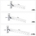 RHS Online 6/8/10 Holes Stainless Steel Wall Mounted Clothes Hanger Easy Wardrobe Cloakroom Folding Hanger. 