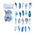 40 Pcs /pack Colored Feather Design Waterproof Decorative Stickers. 