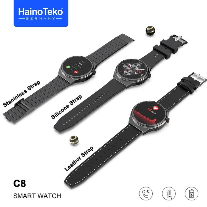 Haino%20Teko%20C8%20SmartWatch,%20New%203%20Pairs%20Strap%20Smart%20Watch%20%7CFST10750%20%7CSMART%20WATCHES%20-%20Image%202