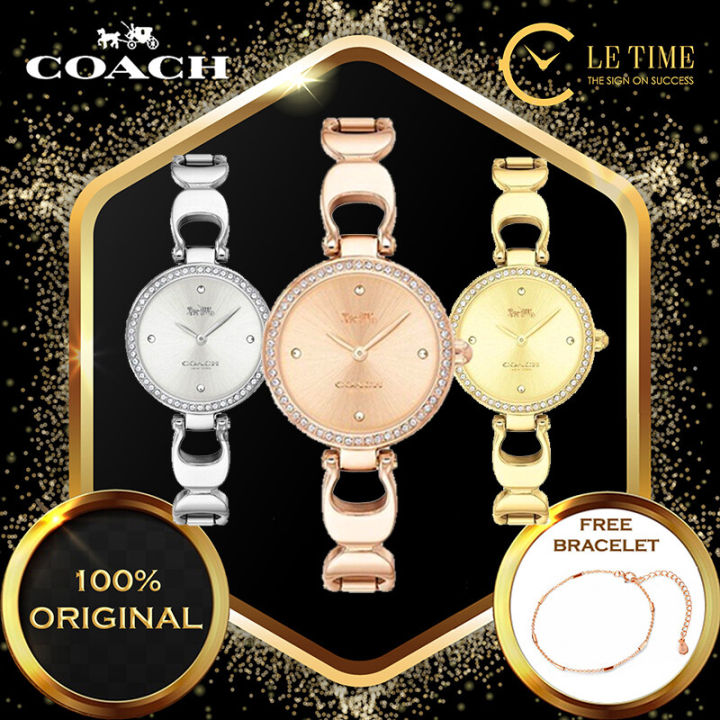 [Authentic *FREE BRACELET*] Coach Park Stainless Steel Women Watch Ladies Jam Tangan Wanita Perempuan 14503170 14503171 14503172
