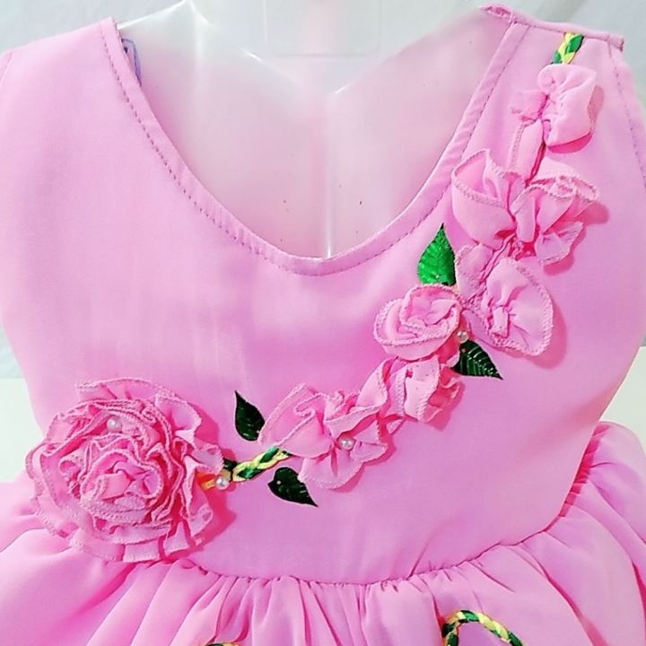Kids%20Party%20Frock%20pink%20Color%20-%20Image%203