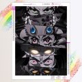 DIY Japanese Anime Diamond Painting Demon Slayer Tengen Eyes Mosaic Picture Art Cross Stitch Kit Home Decor Cadeau Personnalisés. 