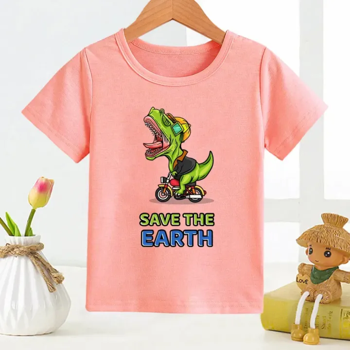Summer%20New%20Children's%20Clothing%20Dinosaur%20Cartoon%20Print%20Children%20Boy%20Boy%20T-shirt%20Short%20Sleeve%20Round%20Neck%20Casual%20Tops%20Clothes%20Tee%20-%20Image%203