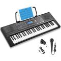 YONGMEI YM-3800 Electronic Keyboard 61 Keys Full Size With Microphone, power adaptor, music rest USB Music Player Musical Piano Music Instrument LCD Display Kids Piano (PIANO,KEYBOARD) 61 Keyboard Percussions Music/20 Demo Songs/3 Teaching Modes. 