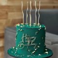 Cake & Cupcake Toppers1/5 s Happy Birthday Cake Topper Acrylic Gold Dessert Cu ake Topper for Baby Birthday Party Simple Style Cake DecorationsParty Supplies. 