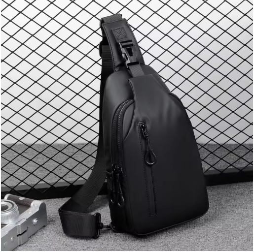 Men's%20Nylon%20Waterproof%20Chest%20Sling%20Crossbody%20Bag%20Casual%20Fashionable%20Satchel%20USB%20Shoulder%20Strap%20-%20Image%204