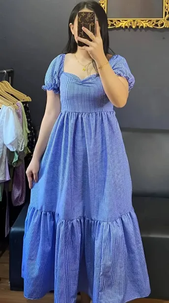 Tiered%20Blue%20Midi%20Dress%20For%20Women%20Casual%20Wear%20Stylish%20Fashion%20Wear%20Perfect%20For%20Daily%20Wear%20-%20Image%203