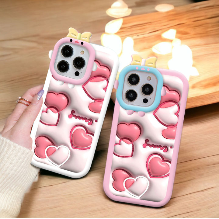 DuBaiNi%20For%20Realme%20C15%203D%20Luxury%20Lover%20Heart%20Case%20Bowknot%20Mobile%20Phone%20Soft%20Silicone%20Phone%20Cases%20Shockproof%20Back%20Cover%20Girl%20-%20Image%204
