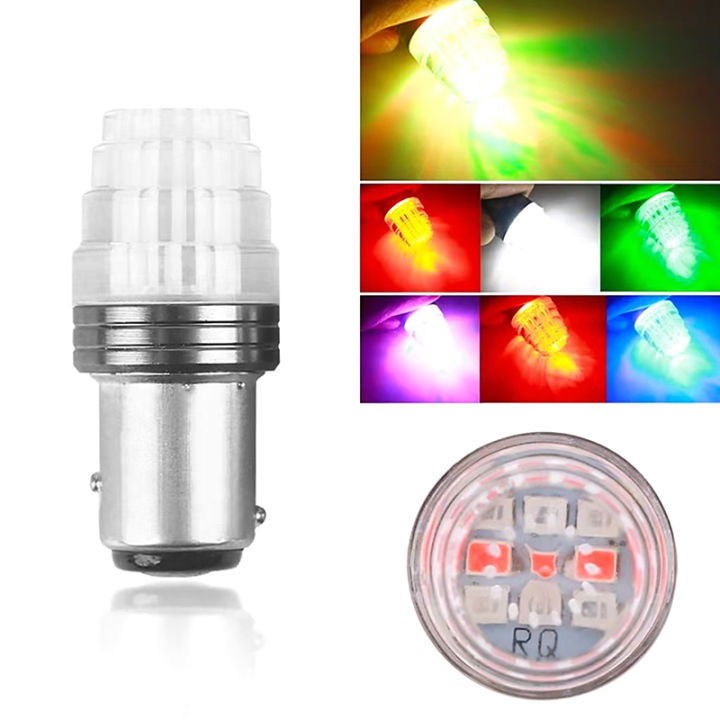 Red LED Motorcycle Brake Light/Tail Light/Turn Signal Bulbs W/ 1156 Single Contact Socket For
