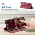 For Samsung Galaxy Note 10 Plus Phone Case Magnetic Leather Wallet Card Slot Retro Flip Cover Casing. 
