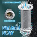 1/4Pcs Stainless Steel Floor Drain Filter Kitchen Bathroom Hair Garbage Anti-blocking Drain Outlet Strainer. 