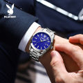 PLAYBOY Men's Watch Waterproof 2023 Latest Luminous Quartz Movement Stainless Steel Strap Calendar Casual Business Style 3301. 