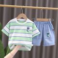 Boys' Suit Summer Korean Style Children's Short Sleeve Children Clothes Boys' Summer Sports Two-Piece Suit 1-2-3-4. 