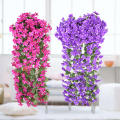 Garden Decor Window Decoration False Flower Silk Hang Basket Hanging Flowers Violet Wall Hanging. 