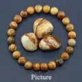 ZEBF-Original Reiki Blue Apatite Beads Bracelet Men Women Natural Lapis Lazuli Amethyst Yellow Tiger Eye Stone Beads Bracelet Jewelry. 