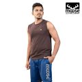 Moose Men’s Tank Top - Chocolate. 