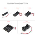 1x 2x 3x 4x Way Abs Holder Aaa Cell Storage Box With Cable Lead Arduino Power Supply For 1 2 3 4 Slots Aaa. 