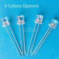 Vorix 100pcs 5mm Flat Top White Red Yellow Blue Green Emitting Diode Lamp beads LED Wide Angle Ultra Bright Bulbs F5 5mm Light Diodes. 