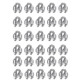 30PCS 1/8 Inches Stainless Steel Wire Rope Cable Clip Clamp For Wire Rope Rigging Tent Rope Guard Railing System. 