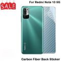 Carbon Fibre back sticker For Xiaomi Redmi Note 10 5G. 