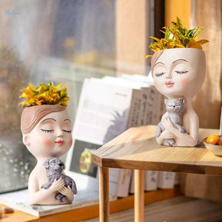 Head%20Planter%20Pots%20Cute%20Resin%20Face%20Flower%20Pot%20with%20Drainage%20Creative%20Decorations,%20Gift%20for%20Women,%20Man,%20Office%20and%20Garden%20Decor%20-%20Image%204