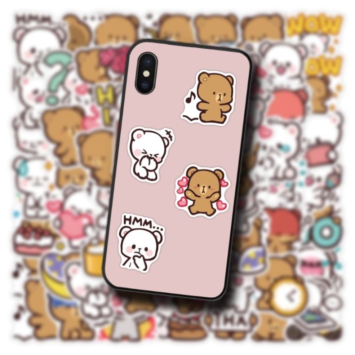 20/40pcs%20Milk%20and%20Mocha%20Stickers%20Lovely%20Bear%20Couple%20Stickers%20for%20Laptop%20Scrapbook%20Journal%20Kids%20Girls%20Boys%20Stickers%20-%20Image%204