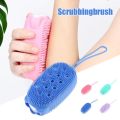 Silicone Bath Body Brush Exfoliating Massage Silicone Loofah Body Scrubber, Silicone Shower Sponge, Double Sided Rubber Scrub Body Brush for Men Women Baby Boys and Girls. 